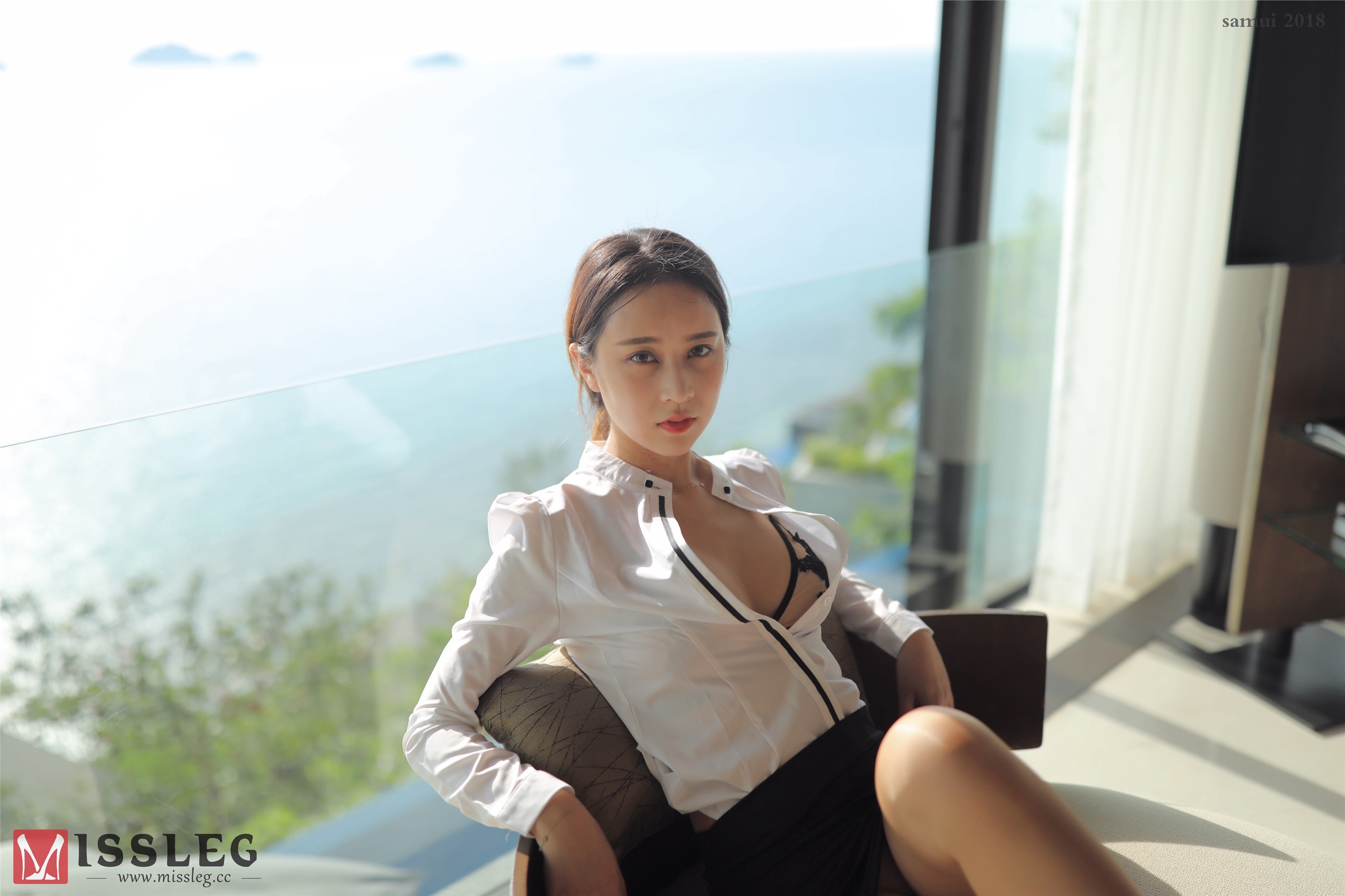 MISSLEG蜜丝  苏梅岛旅拍众筹系列 L004 OL套装 乔依琳